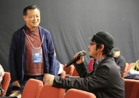 ゆうばり国際ファンタスティック映画祭2016より、フォアキャスト部門「MAX THE MOVIE」上映会。鹿角剛（左）と清水崇（右）。