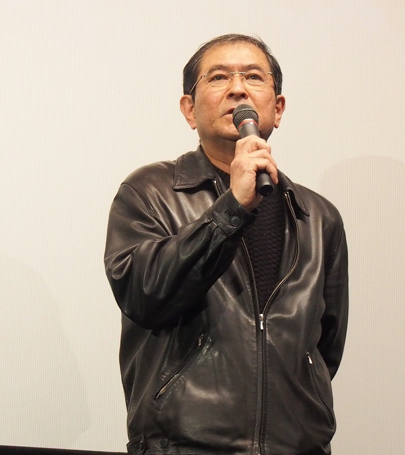 福岡・TOHOシネマズ 天神で行われた「エヴェレスト 神々の山嶺」舞台挨拶に出席した平山秀幸。