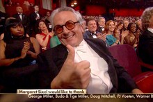 第88回アカデミー賞授賞式にて、「マッドマックス 怒りのデス・ロード」の監督ジョージ・ミラー。（写真提供：Supplied by WENN.com / ゼータ イメージ）