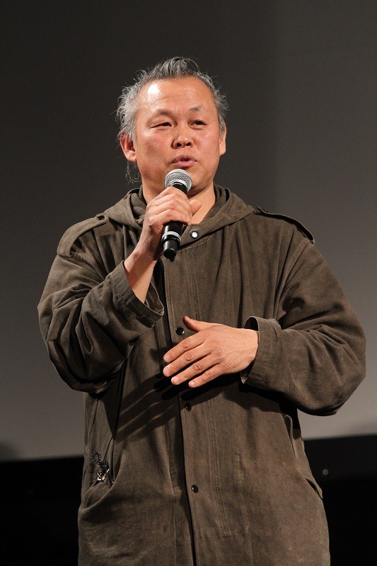 「STOP」の舞台挨拶に登壇したキム・ギドク。