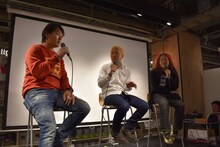 左から叶井俊太郎、北村昭博、高橋ヨシキ。