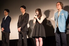 左から大野拓朗、長谷川博己、橋本環奈、武田鉄矢。