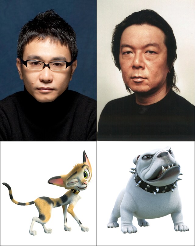 「ルドルフとイッパイアッテナ」上段左から八嶋智人、古田新太。下段左から八嶋が声優を務めるブッチー、古田が声を当てるデビル。