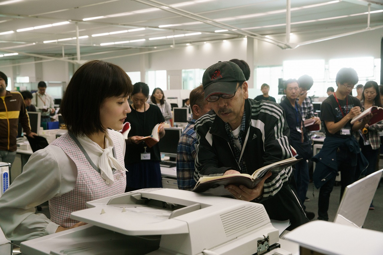 「高台家の人々」撮影現場の様子。