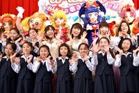「映画プリキュアオールスターズ みんなで歌う♪奇跡の魔法！」完成披露親子試写会の様子。