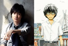 「3月のライオン」で主人公・桐山零を演じる神木隆之介（左）と、原作の桐山零（右）。(c)2017 映画「３月のライオン」製作委員会