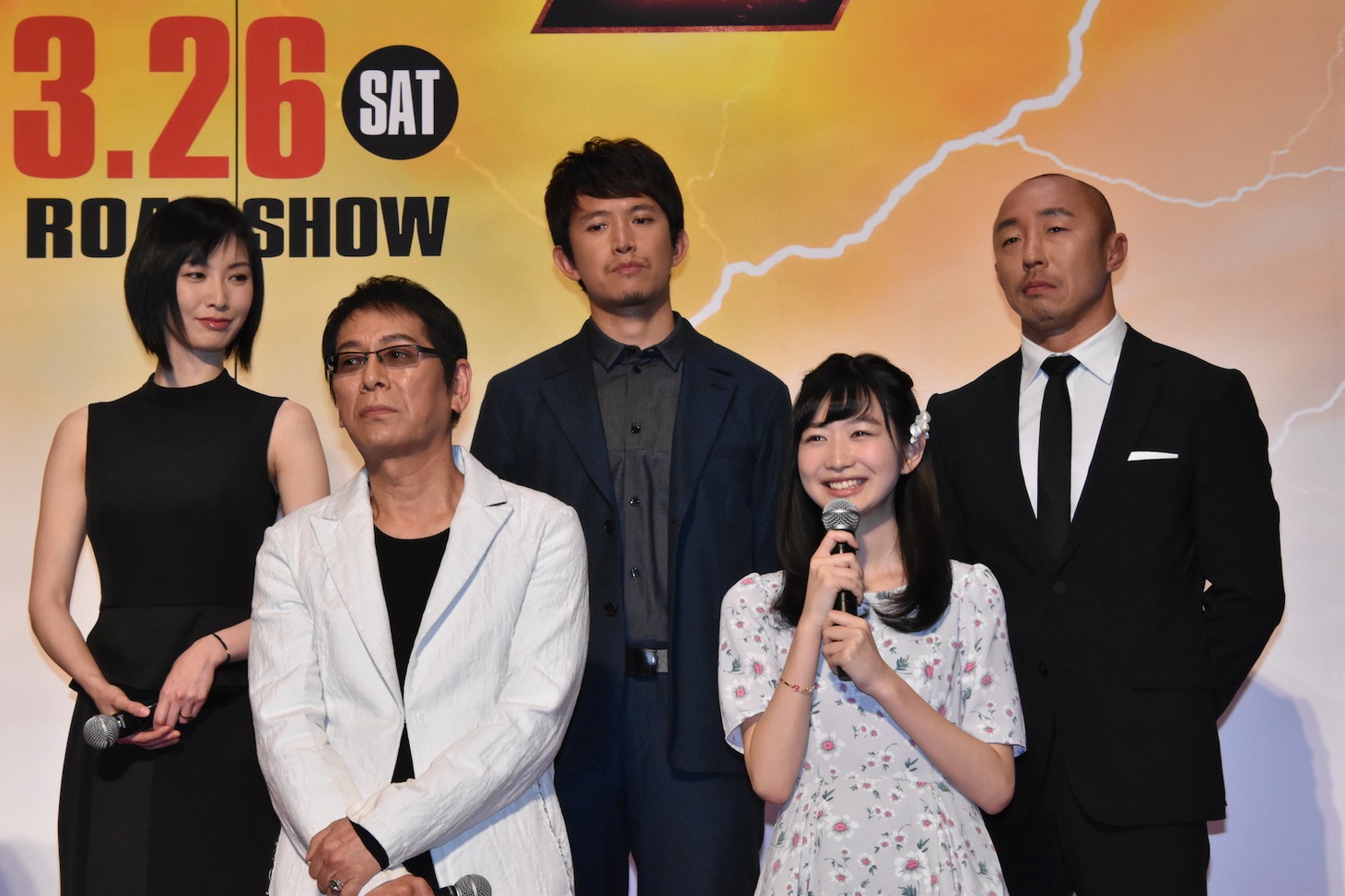 「仮面ライダー1号」のキャストたち。