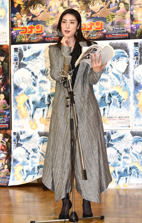 「名探偵コナン 純黒の悪夢（ナイトメア）」公開アフレコの様子。