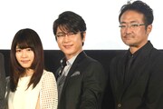 左から有村架純、及川光博、平川雄一朗。