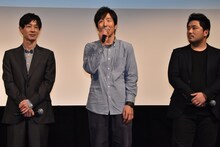左から加瀬亮、黒田大輔、篠原篤。