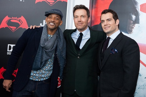 左からウィル・スミス、ベン・アフレック、ヘンリー・カヴィル。(c)Mayumi Nashida