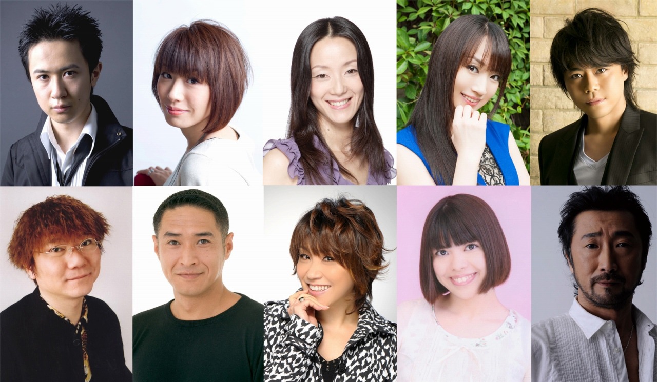 「スノーホワイト／氷の王国」日本語吹替版声優陣。左上から杉田智和、朴ろ美（ロは王へんに路）、田中敦子、水樹奈々、浪川大輔。下段左から茶風林、落合弘治、松本梨香、武田華、大塚明夫。
