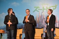 左からバイロン・ハワード、リッチ・ムーア、クラーク・スペンサー。