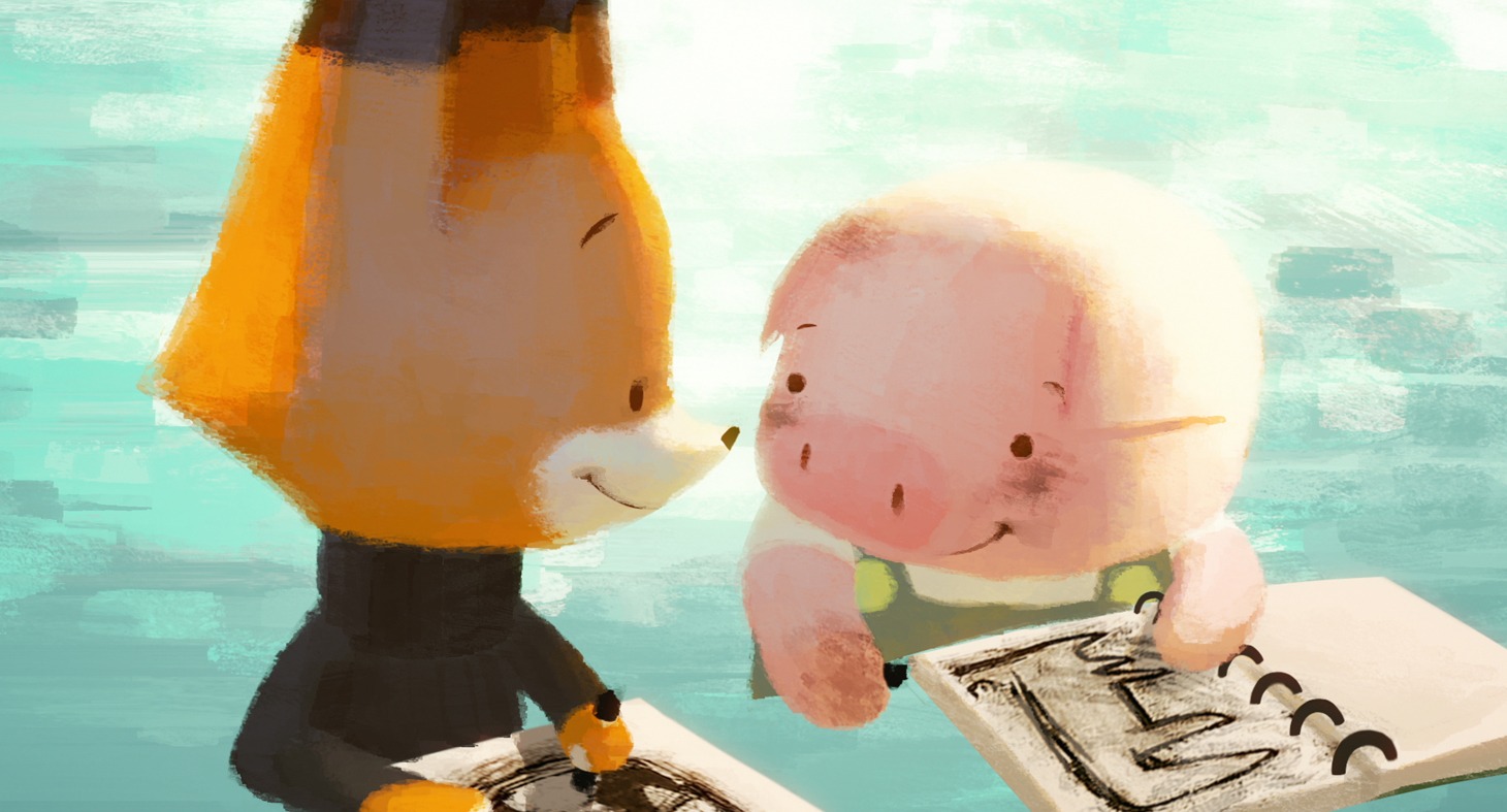 ぶたくんときつねくん「ダム・キーパー」最終フレーム (c)TONKO HOUSE