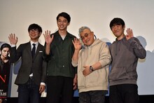 左から中井圭、東出昌大、石井隆、松江哲明。