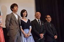 左から阿部力、長澤奈央、武田幸三、金田治。