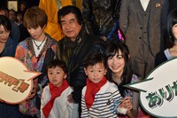 「仮面ライダー1号」初日舞台挨拶の様子。