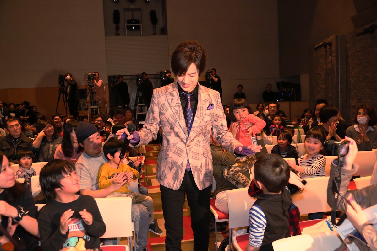 「映画 きかんしゃトーマス 探せ!! 謎の海賊船と失われた宝物」完成披露試写会の様子。
