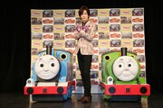 「映画 きかんしゃトーマス 探せ!! 謎の海賊船と失われた宝物」完成披露試写会の様子。