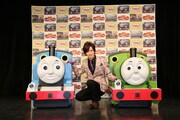 「映画 きかんしゃトーマス 探せ!! 謎の海賊船と失われた宝物」完成披露試写会の様子。