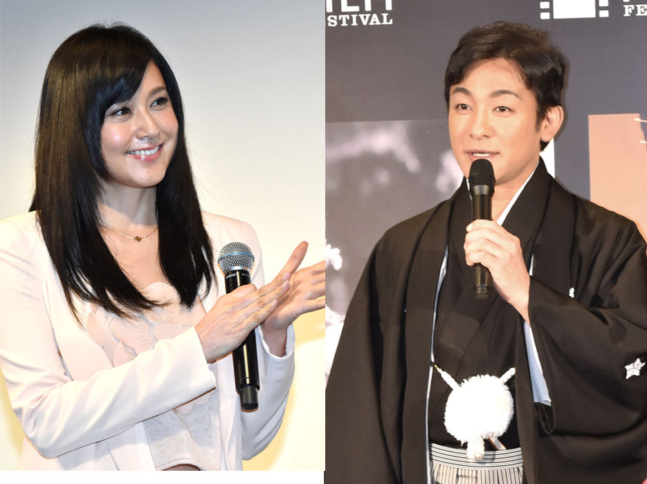 左から藤原紀香、片岡愛之助。