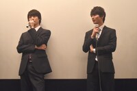 「シュウカツ」初日舞台挨拶の様子。