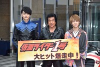 仮面ライダー生誕45周年記念＆「仮面ライダー1号」大ヒット御礼イベントの様子。