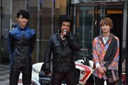 仮面ライダー生誕45周年記念＆「仮面ライダー1号」大ヒット御礼イベントの様子。