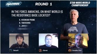 「ウィキア・クイザード『スター・ウォーズ』世界大会」の様子。