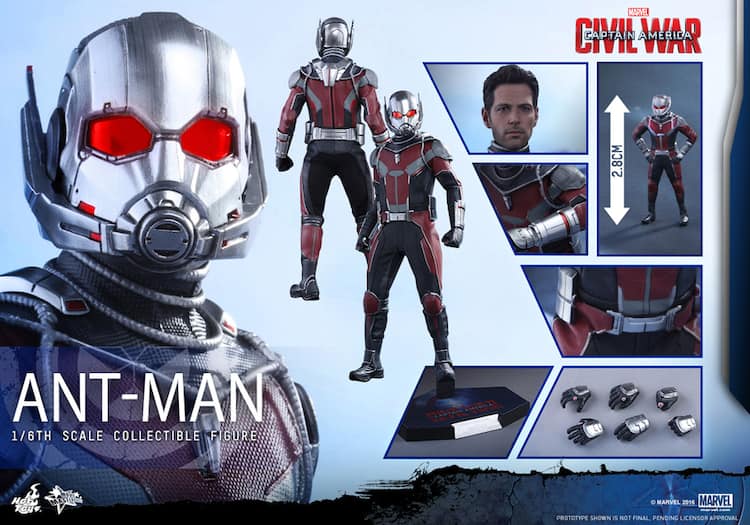 アントマン全高約30cmのフィギュア発売、2.8cmのミニサイズ版も付属 
