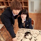 「オオカミ少女」二階堂ふみ&山崎賢人、原作者の描き下ろしイラストと記念撮影