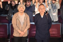 特別講義「映画のすべて マスター・オブ・シネマ」の様子。左から押井守、鈴木敏夫。