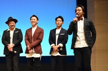 左から、ケンドーコバヤシ、ジャングルポケットのおたけ、太田博久、斉藤慎二。