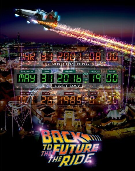 「バック・トゥ・ザ・フューチャー・ザ・ライド～さよならキャンペーン」キービジュアル