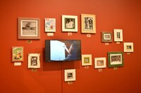 スヌーピーミュージアム展示の様子。