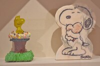 スヌーピーミュージアム展示の様子。