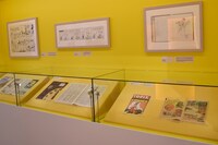 スヌーピーミュージアム展示の様子。