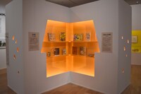 スヌーピーミュージアム展示の様子。