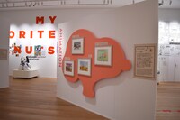 スヌーピーミュージアム展示の様子。