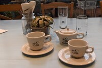 Cafe Blanketでドリンクメニュー提供時に使用される食器。