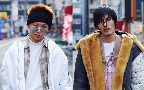 「ディアスポリス -DIRTY YELLOW BOYS-」より、左から須賀健太演じる周（ジョウ）、NOZOMU演じる林（リン）。