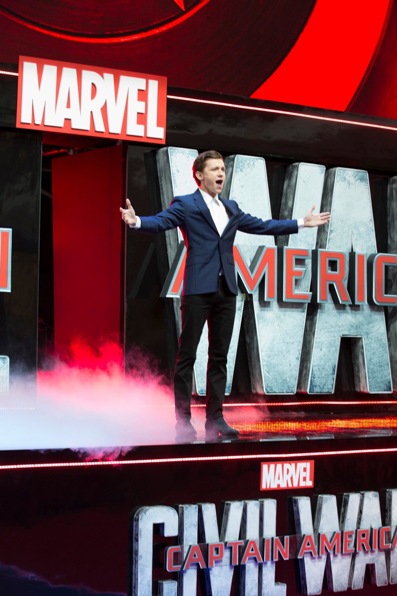 「シビル・ウォー／キャプテン・アメリカ」UKプレミアに登場したトム・ホランド。