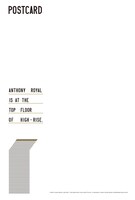 「ハイ・ライズ」特製ポストカードより、アンソニー（表面）。