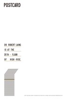 「ハイ・ライズ」特製ポストカードより、ラング（表面）。