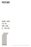「ハイ・ライズ」特製ポストカードより、ワイルダー（表面）。
