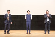 左から磯田道史、阿部サダヲ、中村義洋。