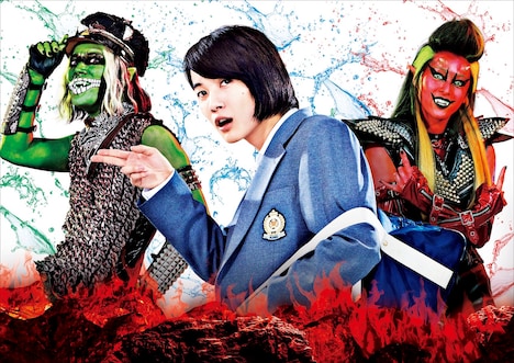 「TOO YOUNG TO DIE! 若くして死ぬ」より、左から桐谷健太演じるCOZY、神木隆之介演じる大助、清野菜名演じる邪子。