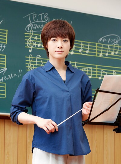 「青空エール」杉村容子役の上野樹里。