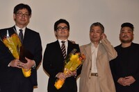 左から深田誠剛、小野仁史、橋口亮輔、篠原篤。