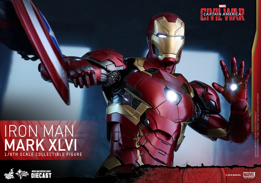 【ムービー・マスターピース DIECAST】「シビル・ウォー／キャプテン・アメリカ」 1/6スケールフィギュア　アイアンマン・マーク46